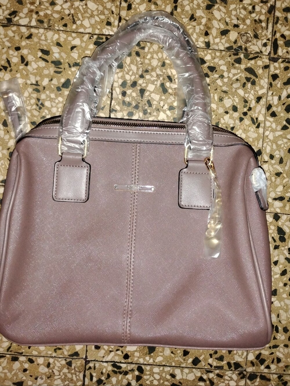 Women's Structured Satchel Handbag in Mauve